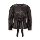 MILA | Dark Brown Lamb Leather Jacket