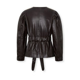 MILA | Dark Brown Lamb Leather Jacket