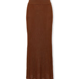 JOY | Brown Ribbed Knit Skirt