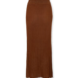 JOY | Brown Ribbed Knit Skirt