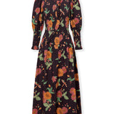 SCARLET | Multi Floral Cotton Midi Dress