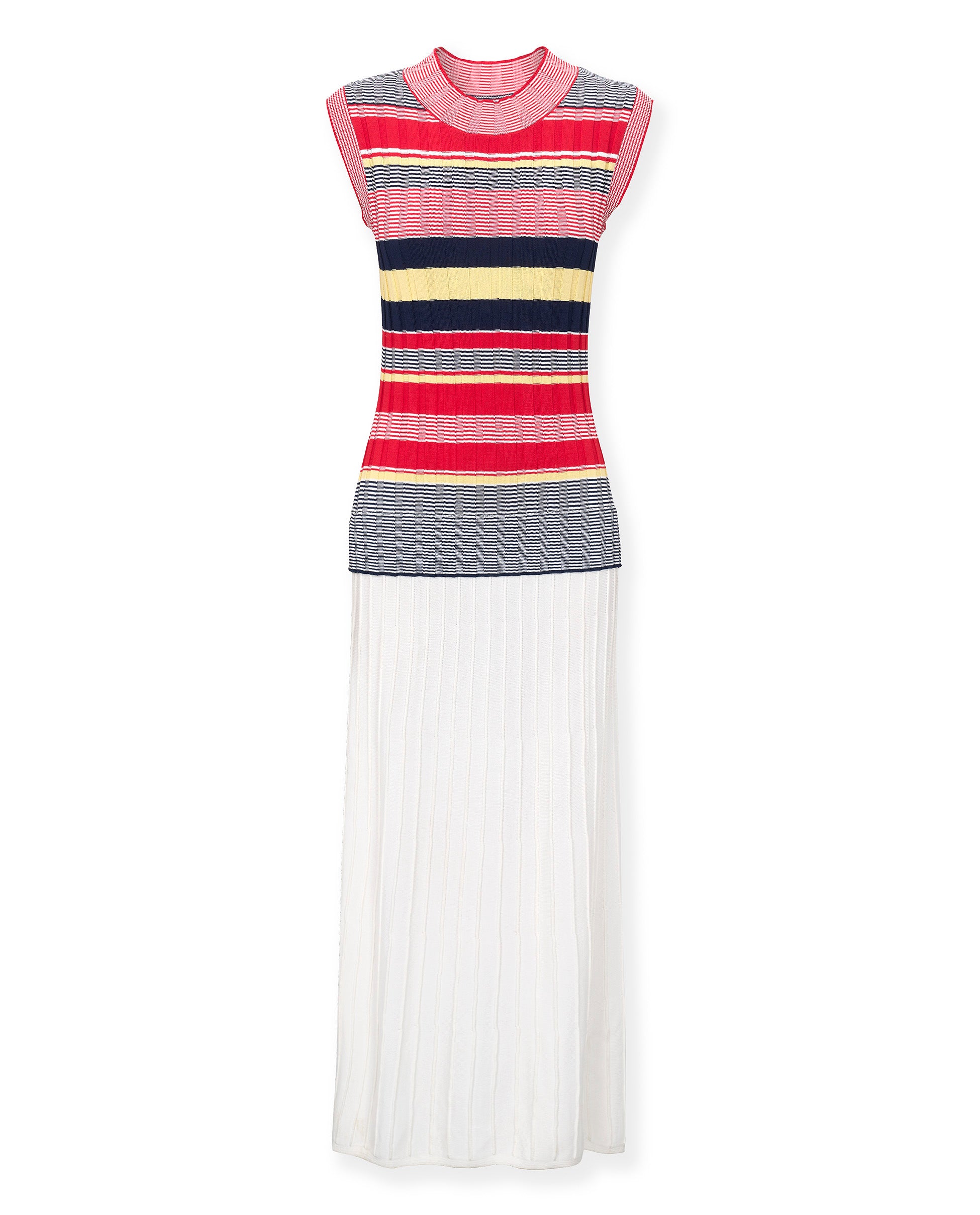 UDUKU | Multicolor Pleated Knit Midi Dress