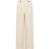 ROMINA | Top de color crudo de lino 100%