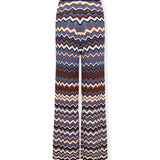 NONA | Pantalón de Punto con Estampado Zigzag Multicolor