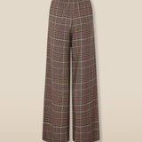 HENRY | Purple Check Wide-Leg Trousers