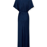 CAPRI | Deep Navy Satin Maxi Dress