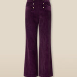 MILENKA | Aubergine Cotton Corduroy Trousers