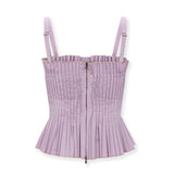 ODETTE | Pleated Cotton Top in Lavender