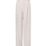 LEMON | Ecru Wide-Leg Tailored Trousers