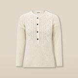 CLAIRE | Ecru Mohair Wool Knit Sweater