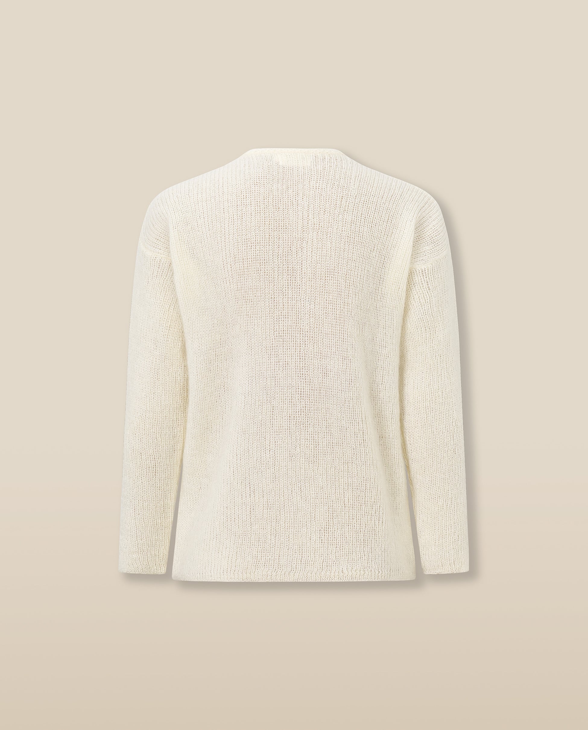 パピエ　Nature wool knit/white パピエ Nature wool knit/white Landscaped knitted pullover