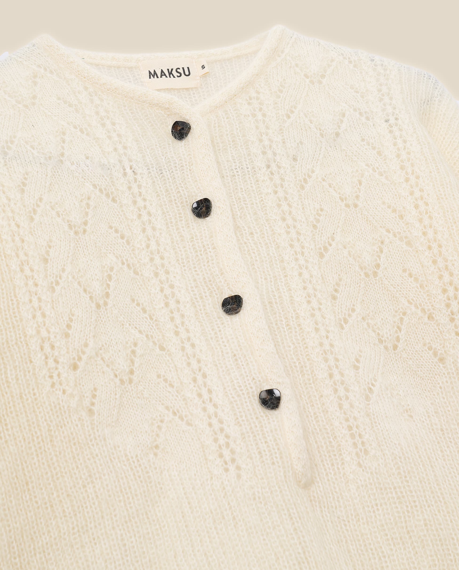 CLAIRE | Ecru Mohair Wool Knit Sweater – shopmaksu EU