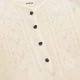 CLAIRE | Ecru Mohair Wool Knit Sweater