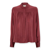 CLOE | Brick Red Silk Blouse