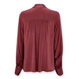 CLOE | Brick Red Silk Blouse
