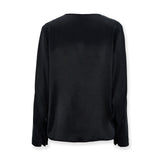 MAE | Black Draped Blouse