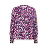 MARIETA | Magenta Abstract Floral Blouse