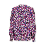 MARIETA | Magenta Abstract Floral Blouse