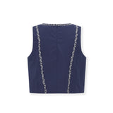 TIRSA | Navy Blue 100% Cotton Top