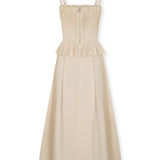 ODETTE | Pleated Cotton Midi Dress