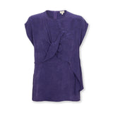 SULTANA | Rust Tonal Jacquard Twist Front Top