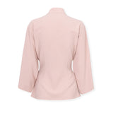 LOURDES | Light Pink Silk Wrap Blazer