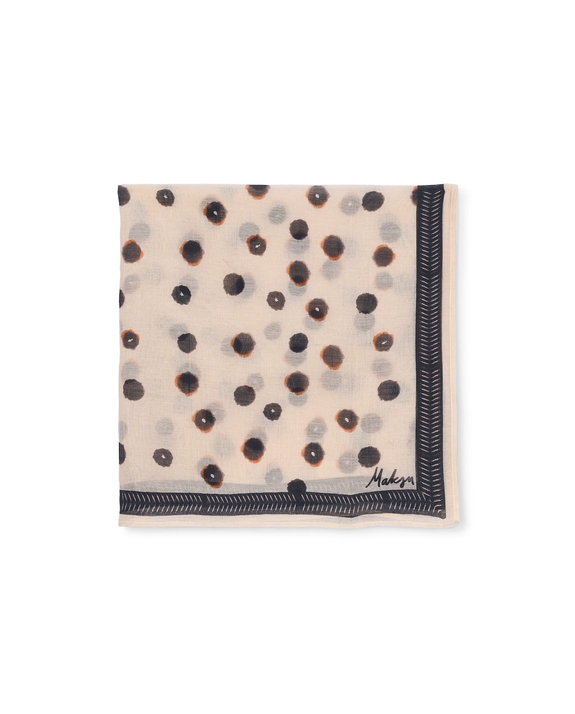WATER DOTS | Black and White Scarf