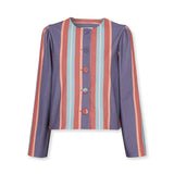 PALMI | Blue Striped Italian Cotton Jacket