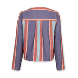 PALMI | Blue Striped Italian Cotton Jacket