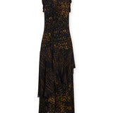 SAGEBRUSH | Black Printed Dress in Italian Fabric
