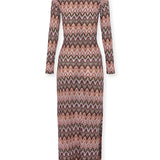 MENTOLO | Burgundy Italian Fabric Midi Dress