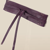 BAY | Burgundy Lamb Leather Wrap Belt