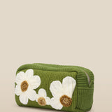 CRISTINA | Green Flower Cotton Makeup Bag