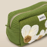 CRISTINA | Green Flower Cotton Makeup Bag