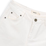 GALATEA | Pantalón Denim Blanco de algodón 100% de pierna ancha