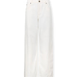 GALATEA | Pantalón Denim Blanco de algodón 100% de pierna ancha
