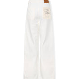 GALATEA | Pantalón Denim Blanco de algodón 100% de pierna ancha