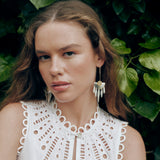 LUNARA | Silver-Plated Drop Earrings