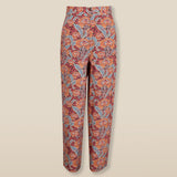 IRAMA | Terracotta Multi Liberty Floral Cotton Trousers