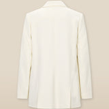 PARUL | Cream Relaxed Fit Structured Blazer