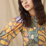 CHARITA | Multicolour Botanical Print Cotton Blouse