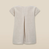 SOMA | Beige Embroidered Cotton-Linen Blouse