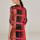 ESHANA | Fuchsia Pink Long Gathered Blouse