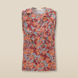 IRAMA | Terracotta Multi Liberty Floral Cotton Blouse