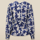 SAACHI | Blue Print Ruffle Blouse