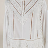 ZOYA | White Embroidery Detail Cotton Blouse