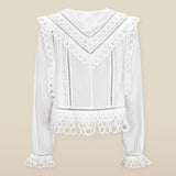 ZOYA | White Embroidery Detail Cotton Blouse