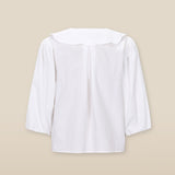 BRUNELLA | White Tie Front Cotton Blouse