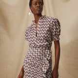 CATALINA | Blusa de algodón con estampado floral Liberty morado