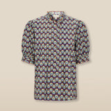 CATALINA | Blusa de algodón con estampado floral Liberty morado